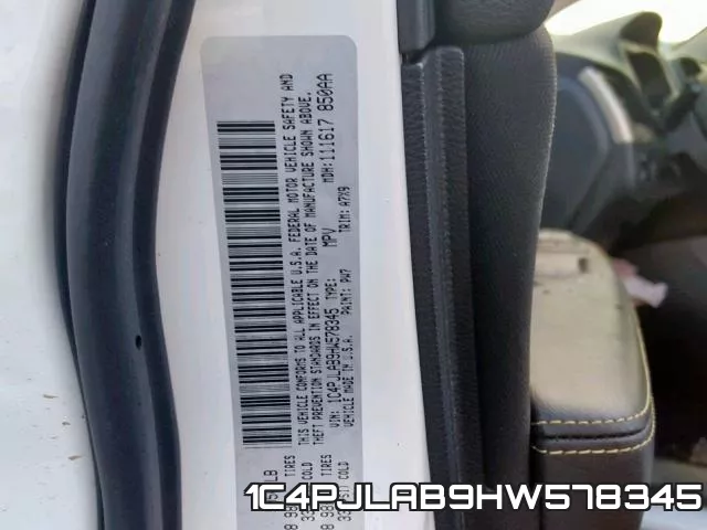 1C4PJLAB9HW578345 фото 2