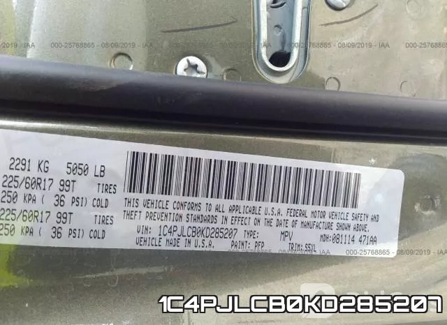 1C4PJLCB0KD285207 фото 10
