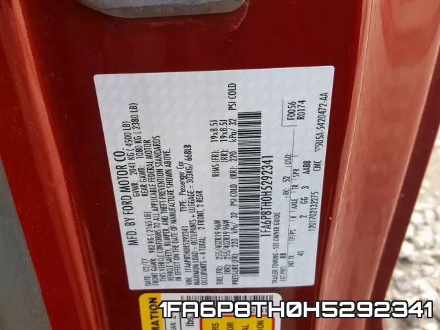 1FA6P8TH0H5292341 фото 2
