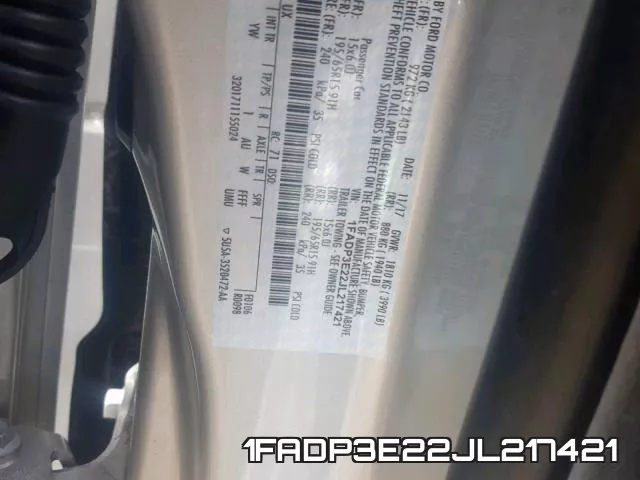 1FADP3E22JL217421 фото 2