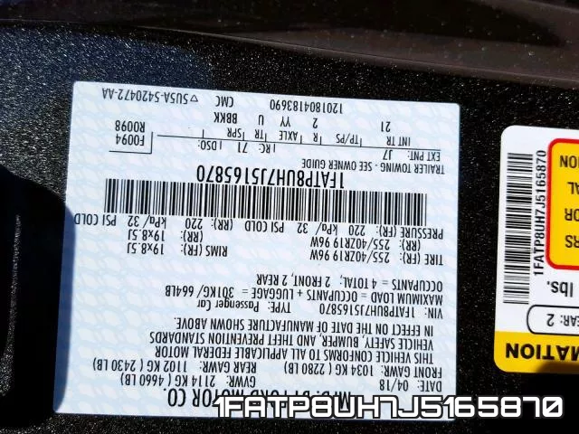 1FATP8UH7J5165870 фото 2