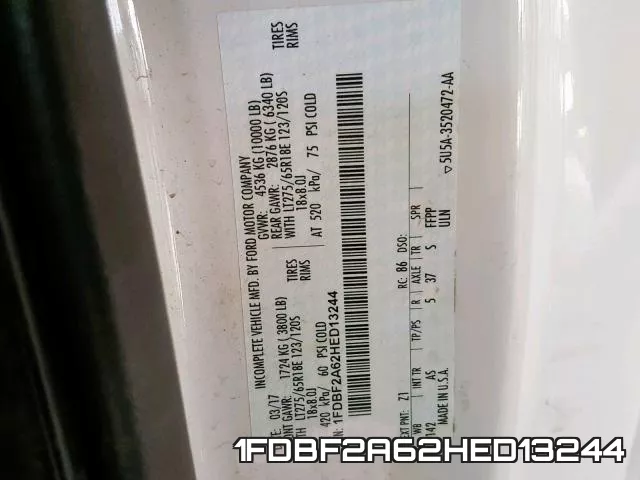 1FDBF2A62HED13244 фото 2