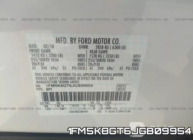1FM5K8GT6JGB09954 фото 10