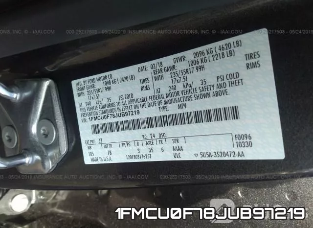 1FMCU0F78JUB97219 фото 10