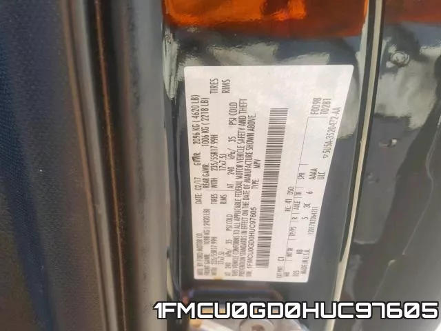1FMCU0GD0HUC97605 фото 2