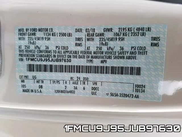 1FMCU9J95JUB97630 фото 2