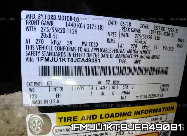1FMJU1KT8JEA49081 фото 10