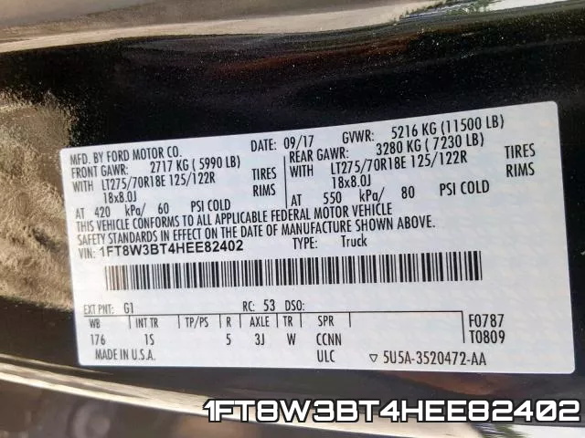 1FT8W3BT4HEE82402 фото 2