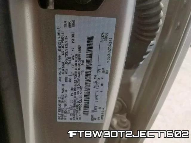 1FT8W3DT2JEC77602 фото 2