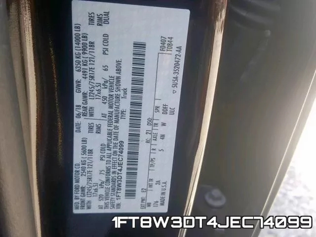 1FT8W3DT4JEC74099 фото 2