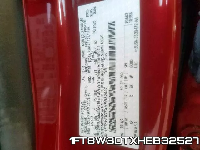 1FT8W3DTXHEB32527 фото 2