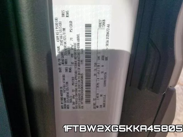 1FTBW2XG5KKA45805 фото 2
