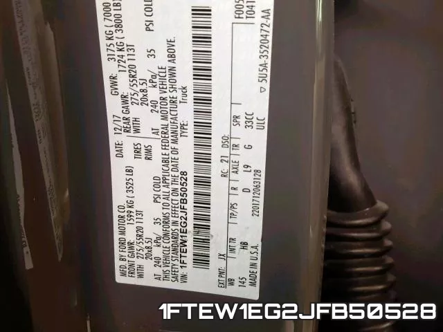 1FTEW1EG2JFB50528 фото 2