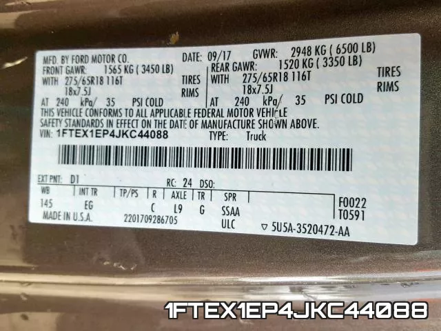 1FTEX1EP4JKC44088 фото 2