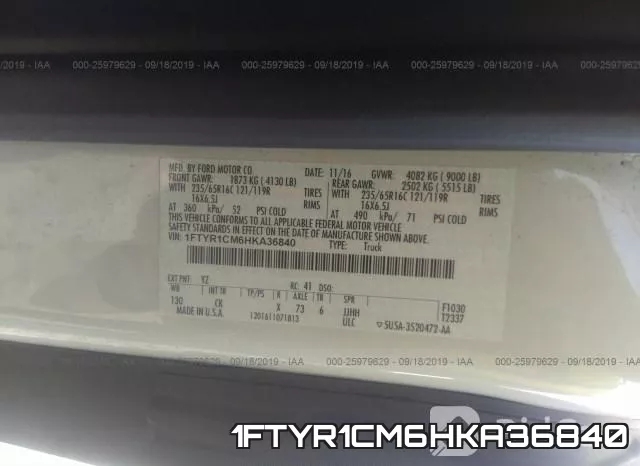1FTYR1CM6HKA36840 фото 10