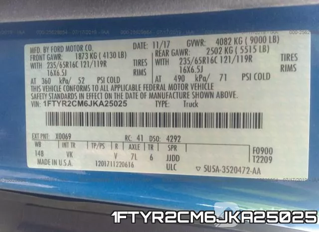 1FTYR2CM6JKA25025 фото 10