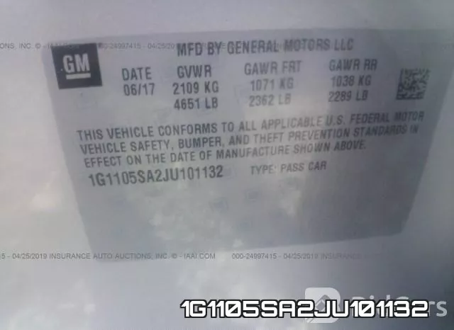 1G1105SA2JU101132 фото 10