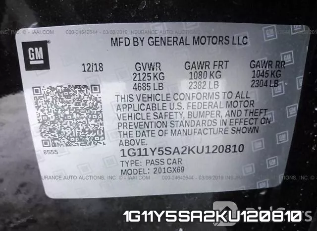 1G11Y5SA2KU120810 фото 10