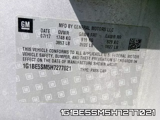 1G1BE5SM5H7277021 фото 2