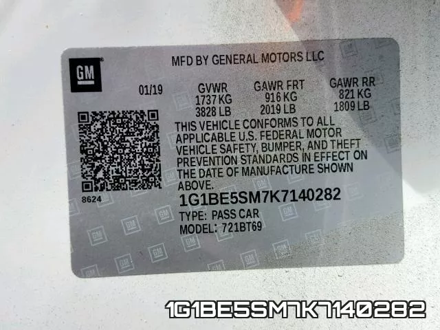 1G1BE5SM7K7140282 фото 2