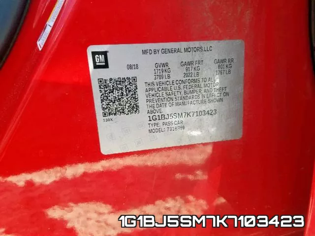 1G1BJ5SM7K7103423 фото 2