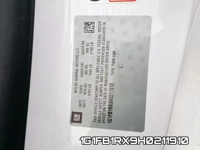 1G1FB1RX9H0211910 фото 2