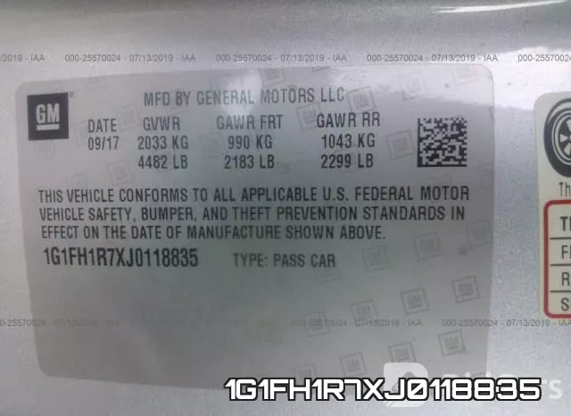 1G1FH1R7XJ0118835 фото 10