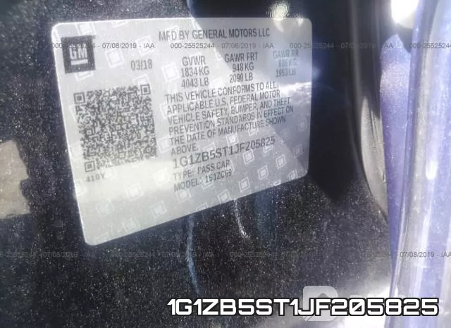 1G1ZB5ST1JF205825 фото 10
