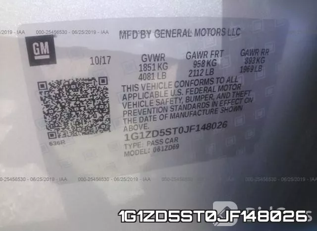 1G1ZD5ST0JF148026 фото 10