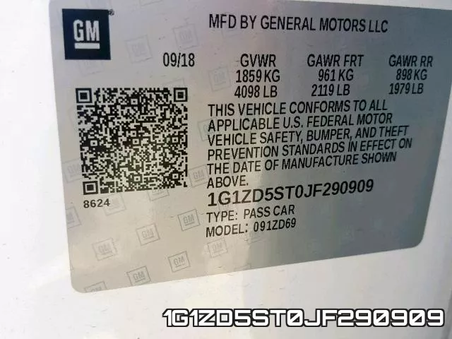 1G1ZD5ST0JF290909 фото 2