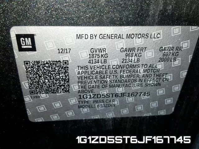 1G1ZD5ST6JF167745 фото 2