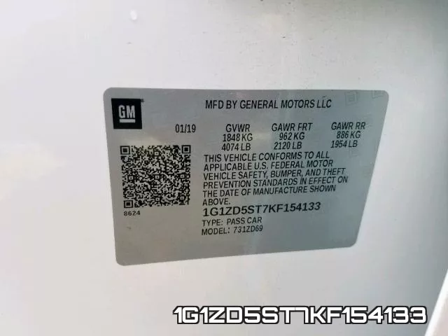 1G1ZD5ST7KF154133 фото 2