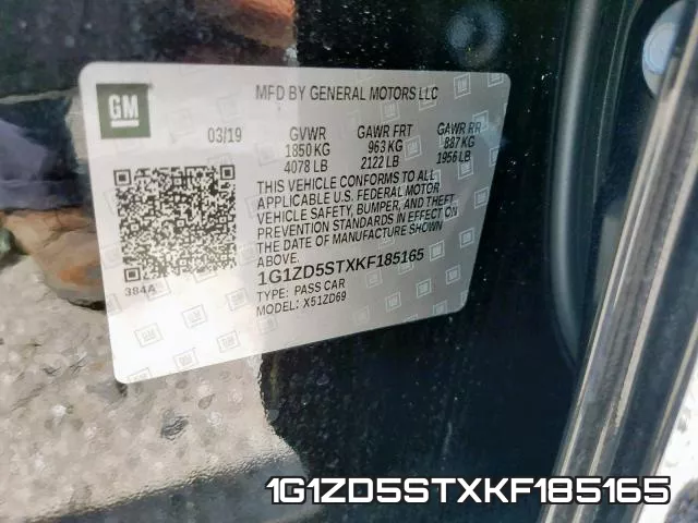 1G1ZD5STXKF185165 фото 2