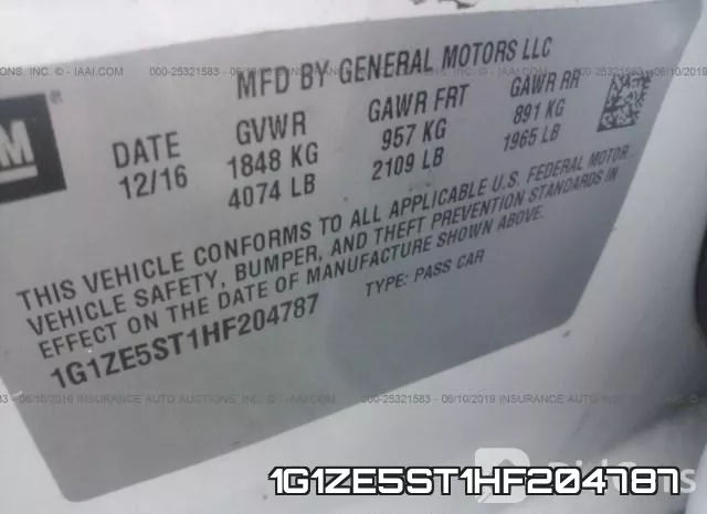 1G1ZE5ST1HF204787 фото 10