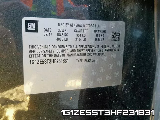 1G1ZE5ST3HF231831 фото 2