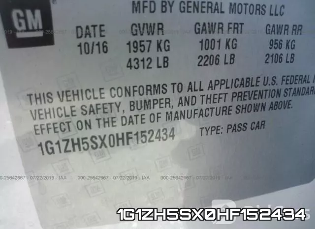 1G1ZH5SX0HF152434 фото 10