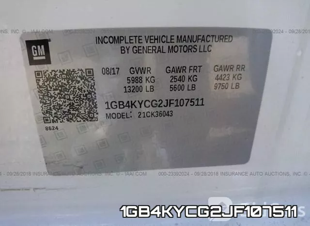 1GB4KYCG2JF107511 фото 2