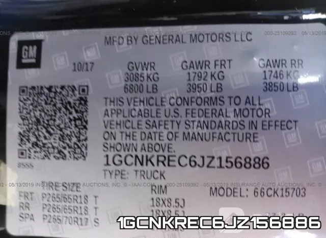 1GCNKREC6JZ156886 фото 10