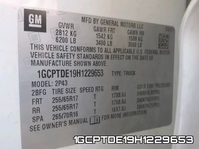 1GCPTDE19H1229653 фото 2