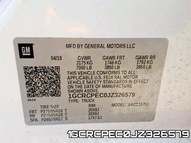 1GCRCPEC0JZ326579 фото 2