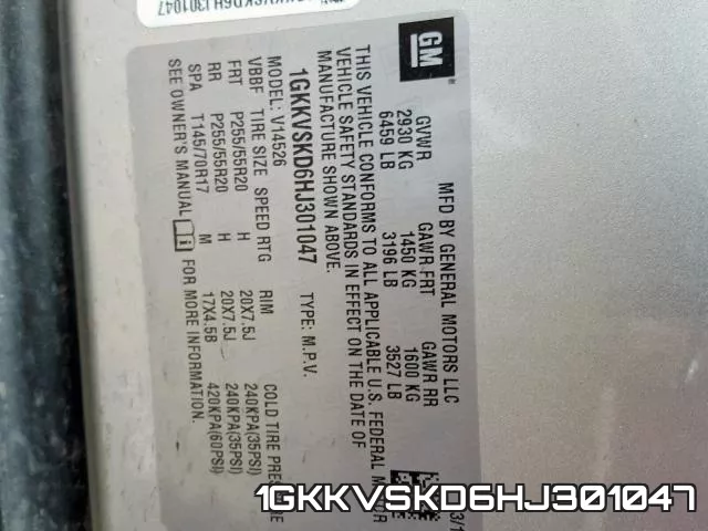1GKKVSKD6HJ301047 фото 2