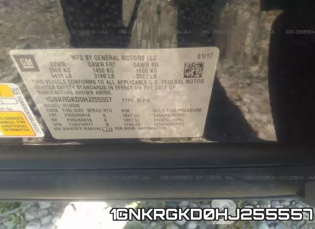 1GNKRGKD0HJ255557 фото 10