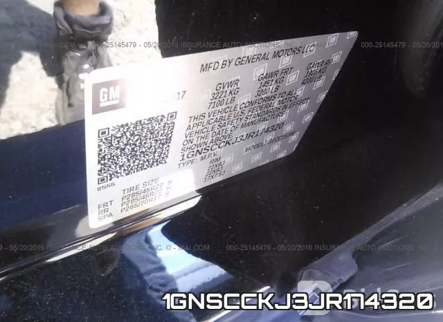 1GNSCCKJ3JR174320 фото 9