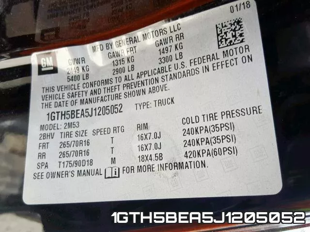 1GTH5BEA5J1205052 фото 2