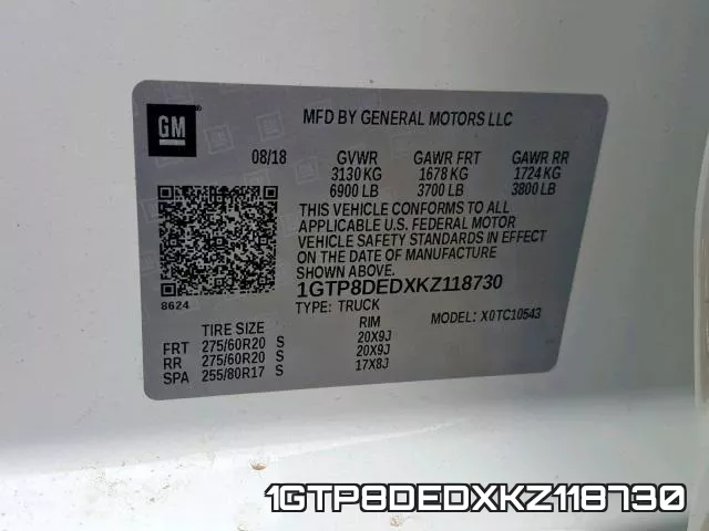 1GTP8DEDXKZ118730 фото 2