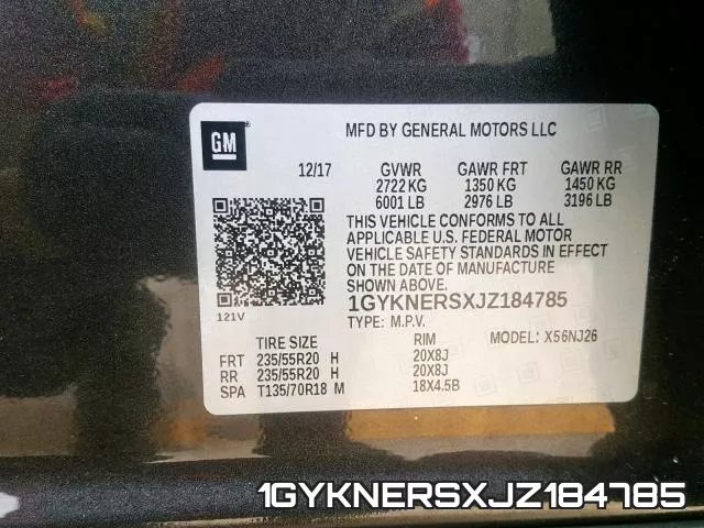 1GYKNERSXJZ184785 фото 2