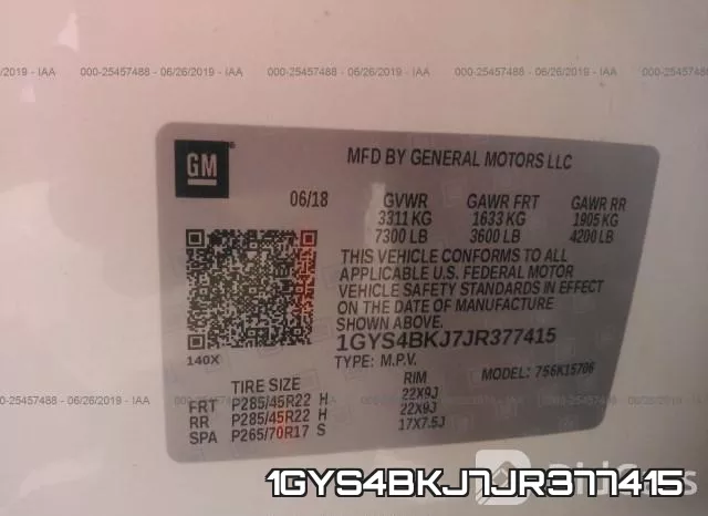 1GYS4BKJ7JR377415 фото 10