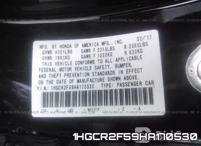 1HGCR2F59HA170530 фото 10