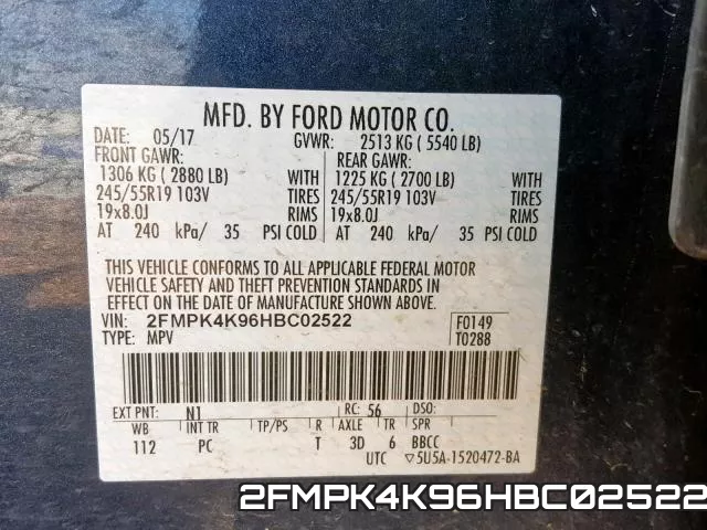 2FMPK4K96HBC02522 фото 2