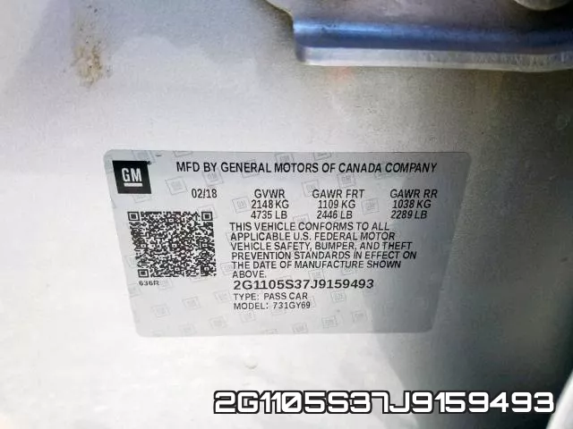 2G1105S37J9159493 фото 2
